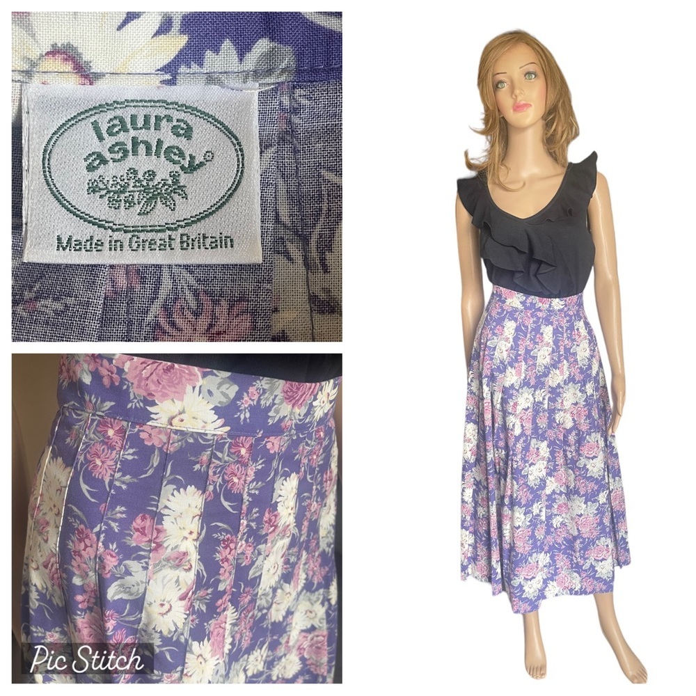 Laura Ashley‎ Women's Purple and Pink skirt size EUR 38 USA 8
